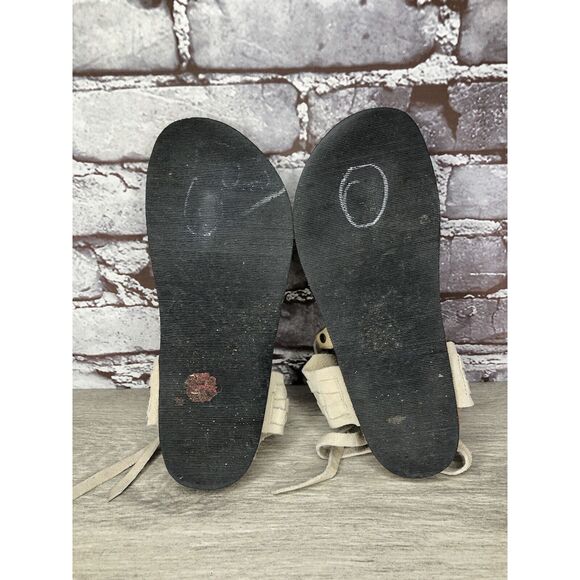 Free People Grey Suede Leather Collins Thong Chain Strappy Sandals Women 37EU/6M - Picture 15 of 16